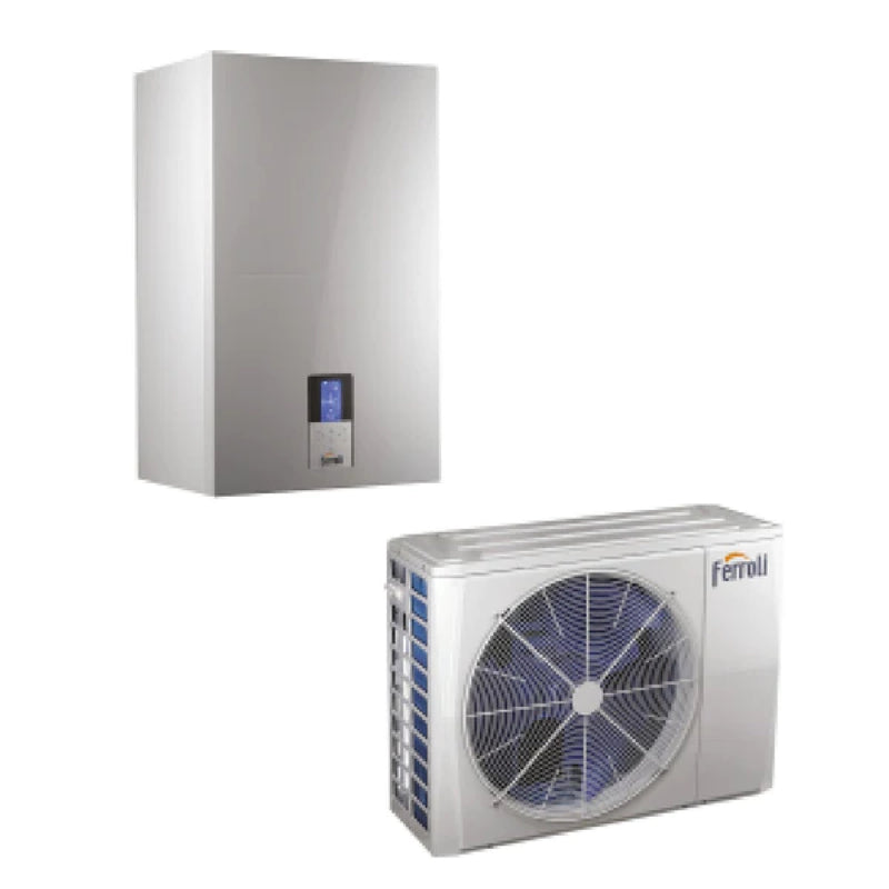 Sistema ibrido Ferroli Pompa di calore aria-acqua splittata 8 kw Omnia S Hybrid 3.2 C 08 gas R32