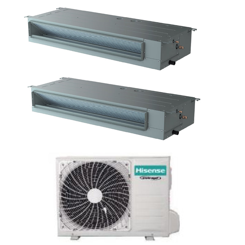 Climatizzatore Hisense Canalizzato serie Turbo Slim Dual Split 12000+12000 Btu 2AMW52U4RXC
