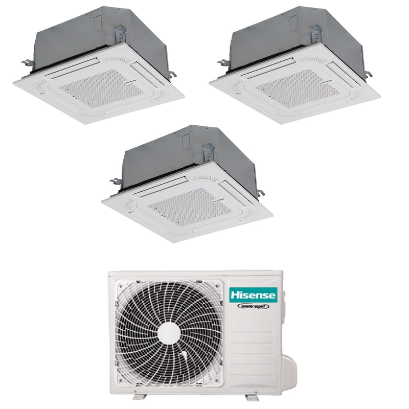 Climatizzatore Hisense Cassetta 4 Vie Compatta serie Turbo Trial Split 9000+9000+12000 Btu 3AMW62U4RJC