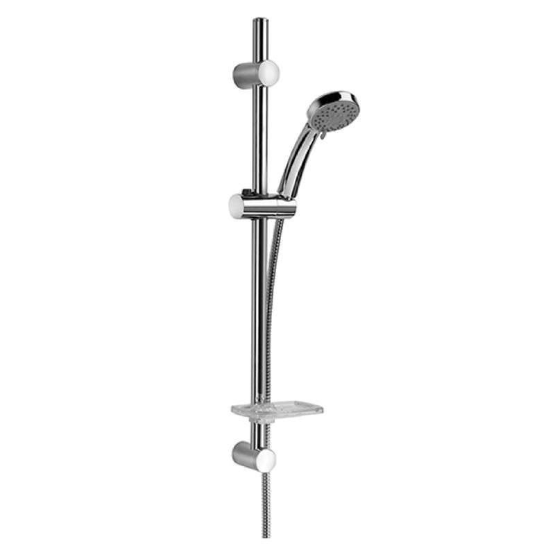 Saliscendi asta doccia 3 getti cromato Paini P1 50CR124/P1 con portasapone e doccetta anticalcare