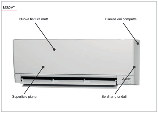 Climatizzatore Mitsubishi serie AY Dual Split MSZ-AY 12000+12000 btu Wi-Fi MXZ-2F53VF3