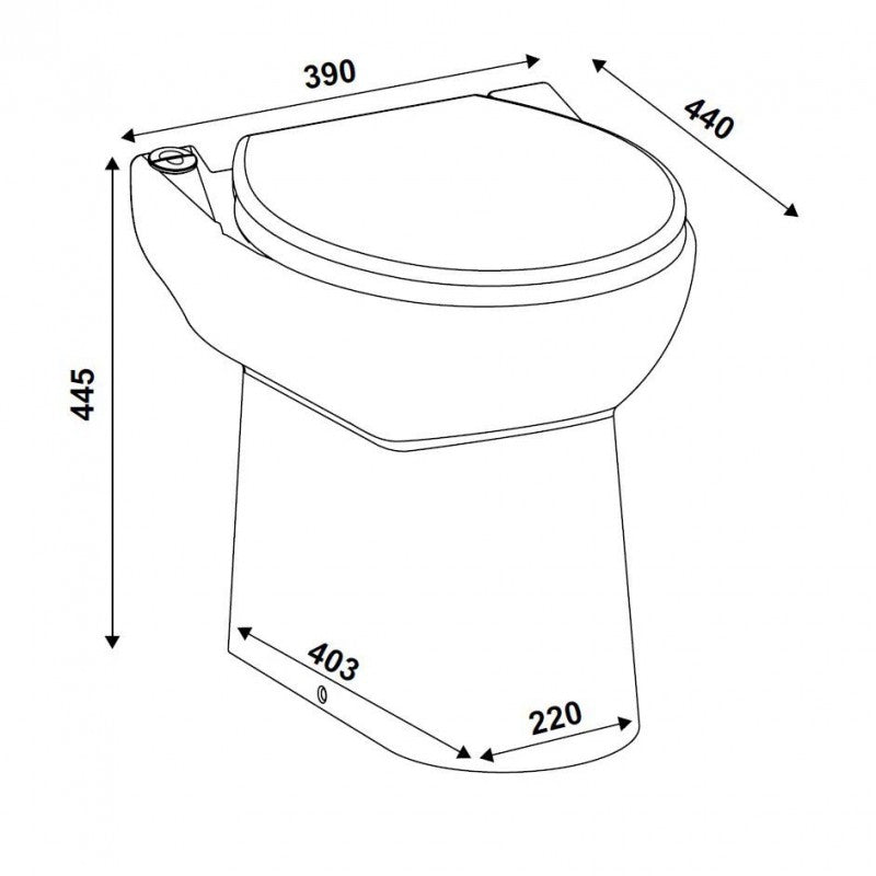 Vaso Wc in ceramica con trituratore integrato SFA Sanicompact C43 Silence