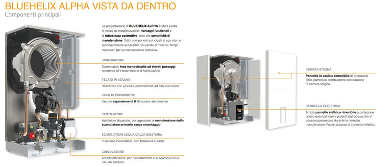 Caldaia a condensazione Ferroli 34 kw Bluehelix Alpha 34C