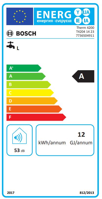 Scaldabagno a gas Metano 14 Litri Bosch Therm 4204 14 23 Camera Aperta