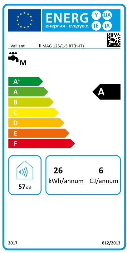 Scaldabagno a gas Metano 12 Litri Vaillant turboMAG Plus 125/1-5 RT Camera Stagna
