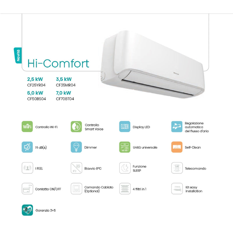 Climatizzatore Hisense Hi-Comfort 18000 btu Wi-Fi CF50BS04G