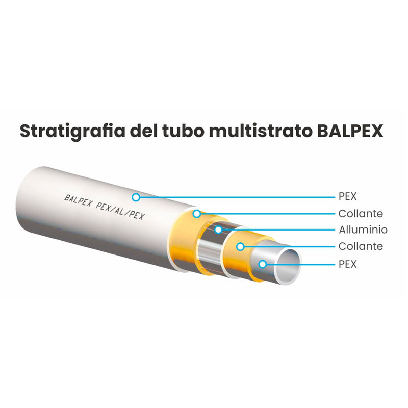 Multistrato preisolato Bampi Balpex PE-Xb 373 20x2 rotolo 50 m