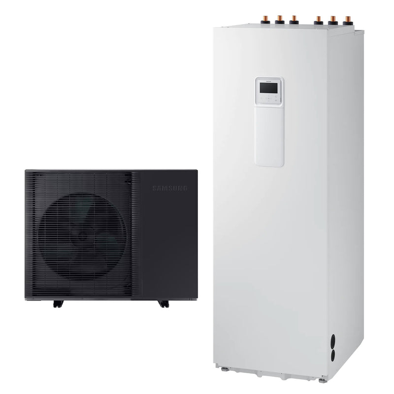 Pompa di calore aria-acqua 8 Kw monoblocco Samsung AE080BXYDEG/EU Sistema EHS Mono HT Quiet Inverter Monofase R32 + ClimateHub AE260RNWMEG/EU