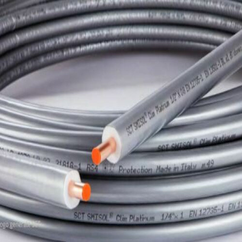 Tubo rame Smisol Clim Platinum rotolo 50 m da 1/2" Ø 1 mm per impianto climatizzatori