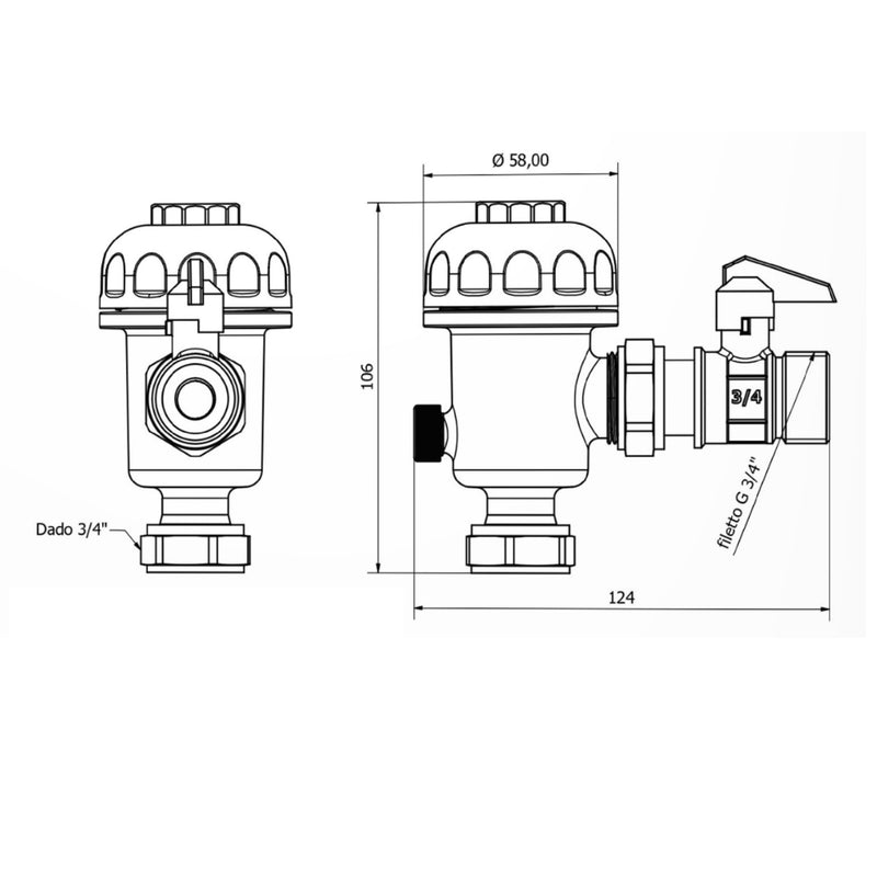 Defangatore magnetico 3/4" Turbomax Nano Hidromax