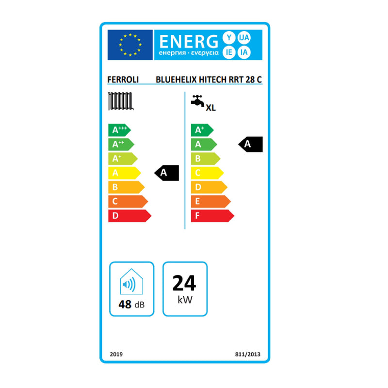 Caldaia a condensazione Ferroli 28 kw Bluehelix Hitech RRT 28C