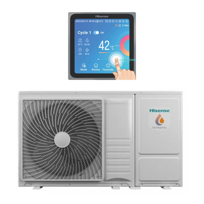 Pompa di calore aria-acqua 8 Kw Hisense Hi-Therma AHZ-080HCDS1 R32 monoblocco inverter monofase