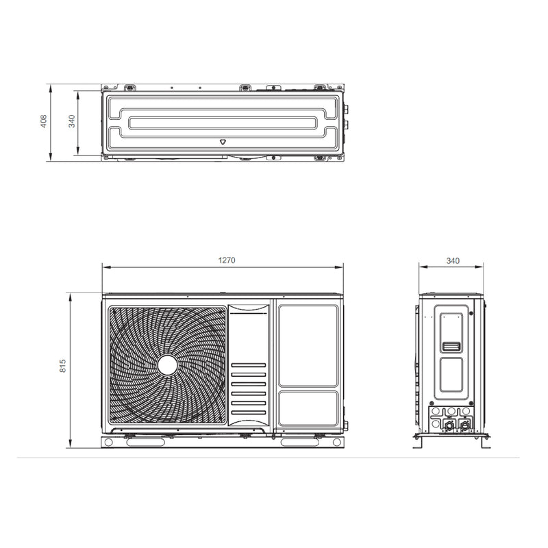 Pompa di calore aria-acqua 8 Kw Hisense Hi-Therma AHZ-080HCDS1 R32 monoblocco inverter monofase