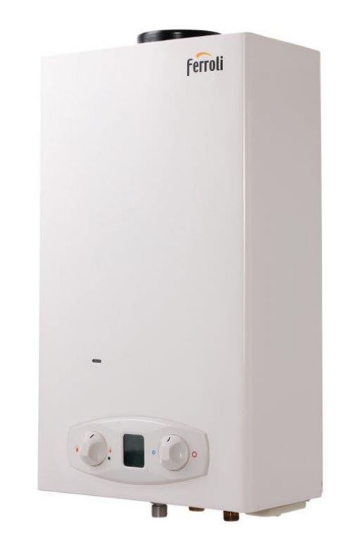 Scaldabagno a gas GPL 14 Litri Ferroli Zefiro Eco C14 Camera Aperta